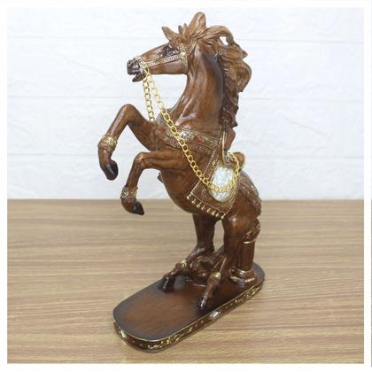 Imagem de Decoração Escultura Cavalo Ornamental Estátua Resina 28cm