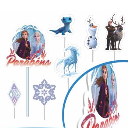 Imagem de Decoração Festa Aniversário Infantil Frozen 2 Com 39 Enfeites
