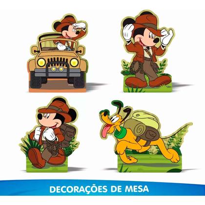 Imagem de Decoração Festa Aniversário Infantil Mickey Safari Com 40 Itens