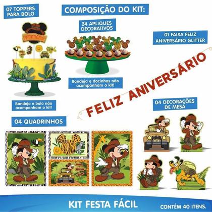 Imagem de Decoração Festa Infantil Mickey Safari Kit Exclusivo