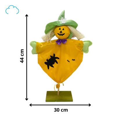 Imagem de Decoração halloween bonecos bruxa fantasma abóbora enfeite de mesa