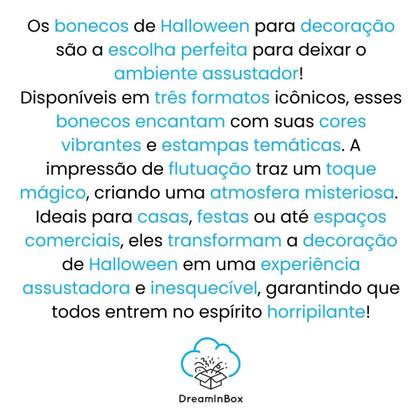 Imagem de Decoração halloween bonecos bruxa fantasma abóbora enfeite de mesa