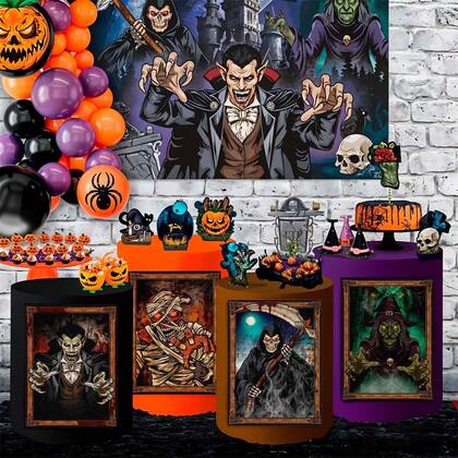 Imagem de Decoração Halloween de Terror pra Pendurar Na Parede Painel Quadro Decorativo Grande EVA