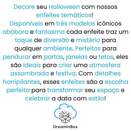 Imagem de  Decoração halloween pendurar fantasma abóbora enfeite assustador - KIT 2 unidades