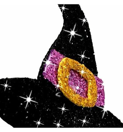 Imagem de Decoração Halloween Toppers Docinho Já com Palitos Chapéu de Bruxa ou Abobora