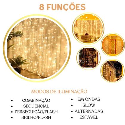 Imagem de Decoração mágica para festas  Luz de Cortina LED!