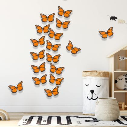 Imagem de Decoração: Monarch Butterfly Kolewo4ever 12 cm, laranja, 100 unidades