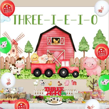 Imagem de Decorações de aniversário kreat4joy Farm Animal 3rd Party Kids
