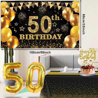 Imagem de Decorações de aniversário YeohJoy 50º aniversário para homens e mulheres