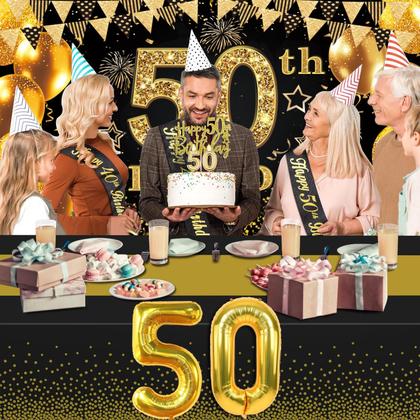 Imagem de Decorações de aniversário YeohJoy 50º aniversário para homens e mulheres