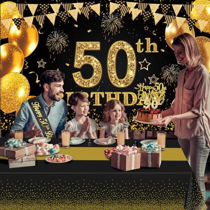 Imagem de Decorações de aniversário YeohJoy 50º aniversário para homens e mulheres