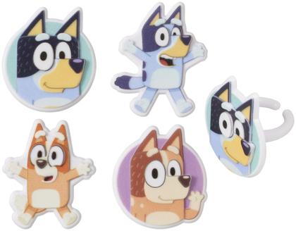 Imagem de Decorações de cupcake DecoPac Bluey So Much Fun Rings, pacote com 72