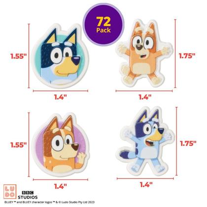 Imagem de Decorações de cupcake DecoPac Bluey So Much Fun Rings, pacote com 72