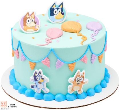 Imagem de Decorações de cupcake DecoPac Bluey So Much Fun Rings, pacote com 72