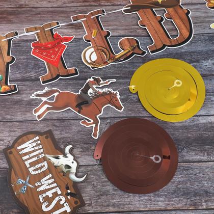 Imagem de Decorações de festa Augisteen Western Wild West 26 peças