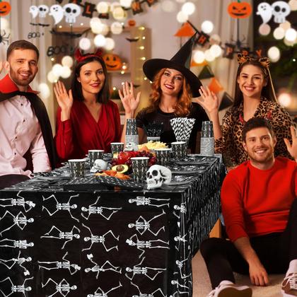 Imagem de Decorações de festa de esqueleto de Halloween Funnymoom 452 unidades