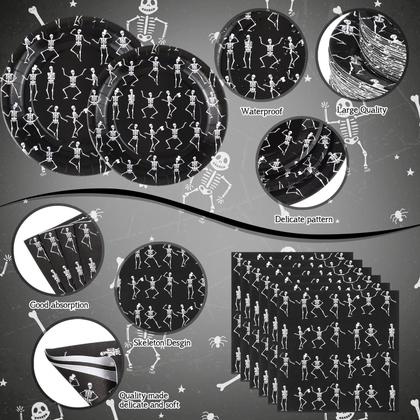 Imagem de Decorações de festa de esqueleto de Halloween Funnymoom 452 unidades