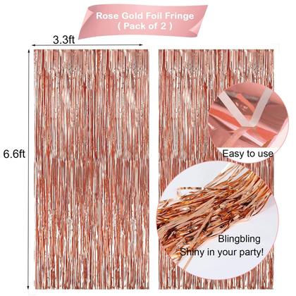 Imagem de Decorações de festa HGH Rose Gold Birthday para mulheres e meninas