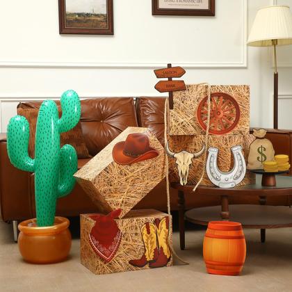 Imagem de Decorações de festa JellyArch Western Cowboy Theme 14 unidades