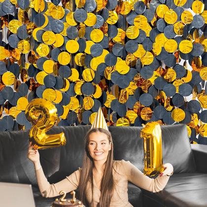 Imagem de Decorações de festa rosa/blume, preto, ouro, círculo, ponto 62,4 m