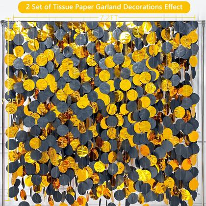 Imagem de Decorações de festa rosa/blume, preto, ouro, círculo, ponto 62,4 m