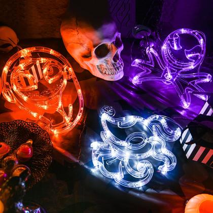 Imagem de Decorações de Halloween CHRISTALBILLIANCE, pacote com 3 luzes de janela