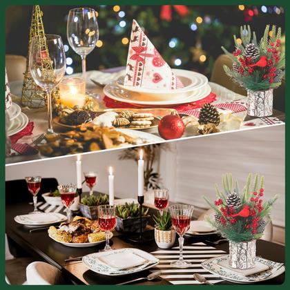 Imagem de Decorações de mesa lokeisna Cardinal Christmas 33cm com árvore