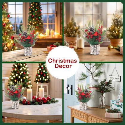 Imagem de Decorações de mesa lokeisna Cardinal Christmas 33cm com árvore
