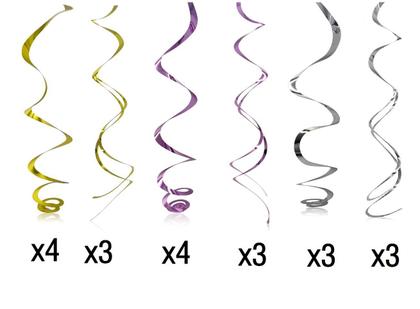 Imagem de Decorações Suspensas em Espiral Klmars para Festa Unicórnio - 30 Unidades