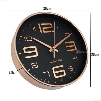 Imagem de Decore com Classe Relógio Analógico Redondo P/ Cozinha e Ambientes Públicos Prático ZB3023