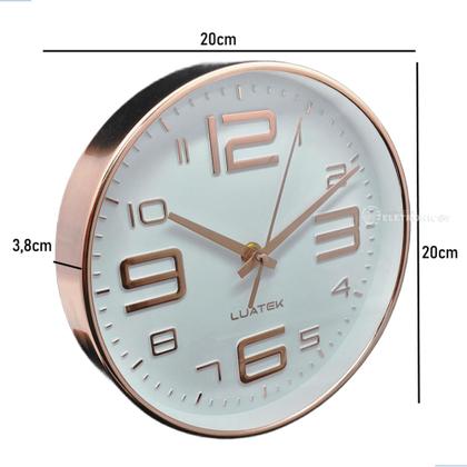 Imagem de Decore com Classe Relógio Analógico Redondo P/ Cozinha e Ambientes Públicos Prático ZB3023