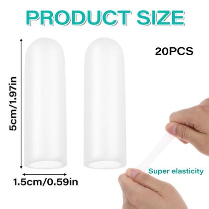 Imagem de Dedais de Silicone Gel InnoHHustle 20 Unidades 5x1,5 cm