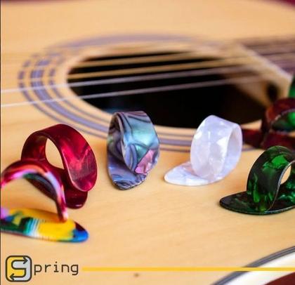 Imagem de Dedeira p/ Violão,Viola celuloide - 10 unid.  Spring (Cores)