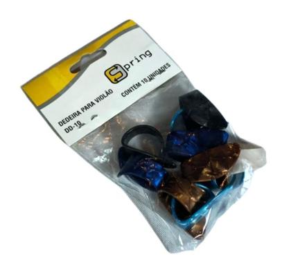 Imagem de Dedeira p/ Violão,Viola celuloide - 10 unid.  Spring (Cores)