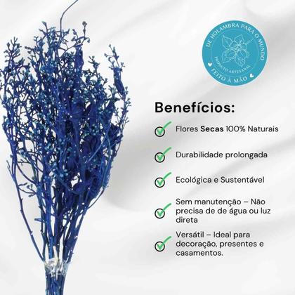 Imagem de Dedo De Anjo Azul Flor Desidratada Buque Flores Secas