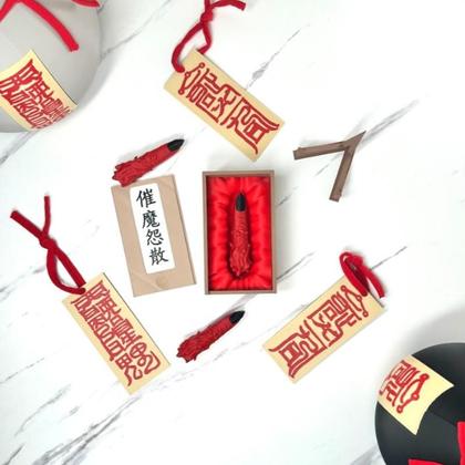 Imagem de Dedo de Sukuna Vermelho Anime JUJUTSO C CAIXA Apoio p dedo Perfeito para seu kit de Cosplay