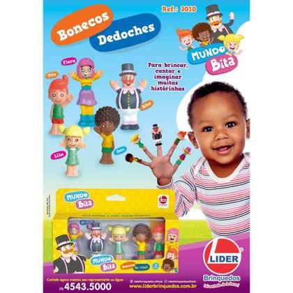 Imagem de Dedoches Turma Do Mundo De Bita 5 Fantoches Miniaturas