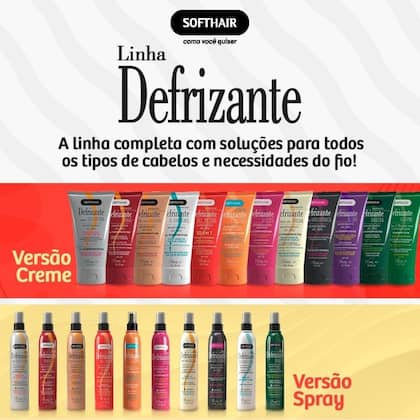 Imagem de Defrizante All In One 10 Em 1 Soft Hair Modelador De Fios Profissional Proteção Termica 240ml
