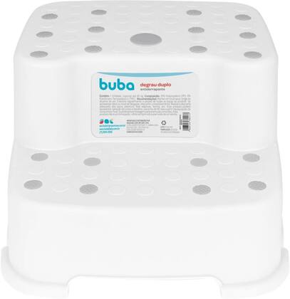 Imagem de Degrau Duplo Antiderrapante Infantil Buba Branco