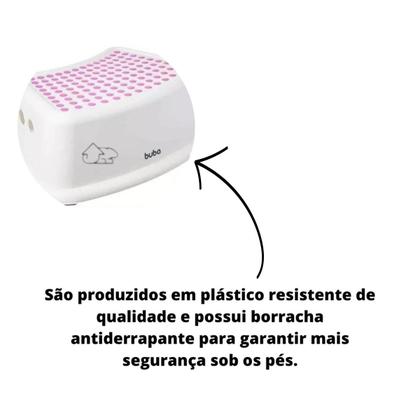 Imagem de Degrau Infantil Banquinho Antiderrapante Step Vaso Pia Buba