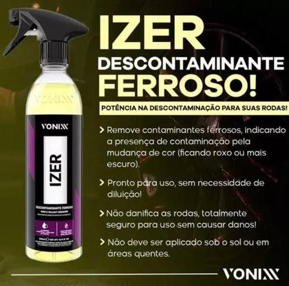 Imagem de Delet Izer Descontaminante Pneu Pretinho Shiny Vonixx KIT