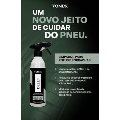 Imagem de Delet Limpador Para Pneus E Borrachas 500ml Vonixx
