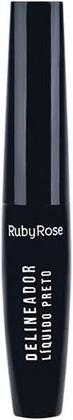 Imagem de Delineador Liquido Preto Para Olhos Secagem Rápida Longa Duração 5,8ml Ruby Rose HB8406