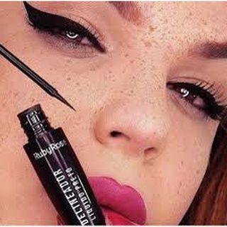 Imagem de Delineador Liquido Preto Para Olhos Secagem Rápida Longa Duração 5,8ml Ruby Rose HB8406