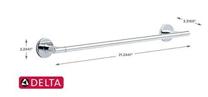 Delta Faucet 75918 Trinsic, 18 polegadas Towel Bar, Chrome, 18 polegadas Imagem de Delta Faucet 75918 Trinsic, 18 polegadas Towel Bar, Chrome, 18 polegadas