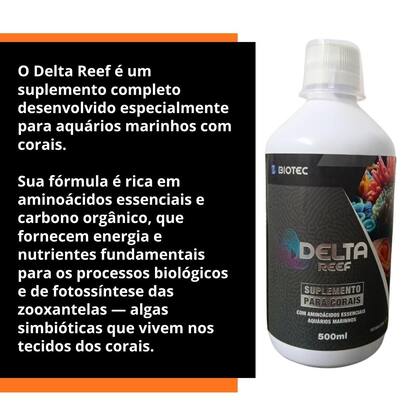 Imagem de Delta Reef 500mL Suplemento Nutritivo Para Corais Aquário Marinho
