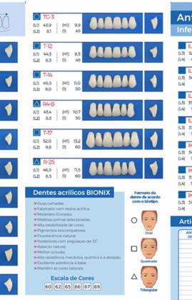 Imagem de Dentes Resina Bionix 2 Boca Completa Para Prótese Dentária