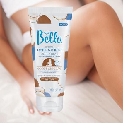 Imagem de Depil bella creme depilatorio corporal coco e algodão 100 gr