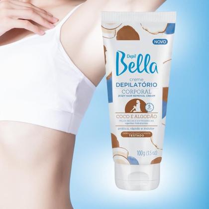 Imagem de Depil bella creme depilatorio corporal coco e algodão 100 gr