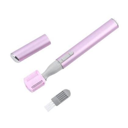 Imagem de Depilador Aparador Feminino Facial Pelos Sobrancelhas Nariz Caneta Rosa